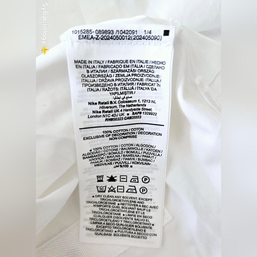 NWT NIKE × EVERY STITCH CONSIDERED Unisex White Cropped Shirt Jacket Size: XL - Picture 13 of 16